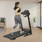 Motorized Fitness Treadmill for Weight Loss | Running Area : 43" X 15.5" | Manual Incline | Max User Weight 110 KG | 2.5 HP Peak Foldable Space Saving JSB HF38